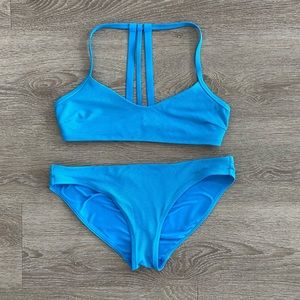 Athleta blue bikini - top XS, bottom S
